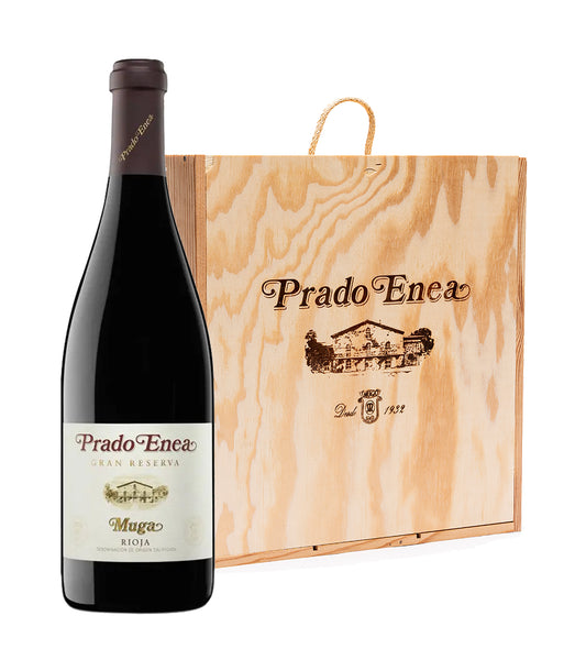 3-bottle wooden case Muga Rioja Prado Enea Gran Reserva 2016 Magnum (1.5L)