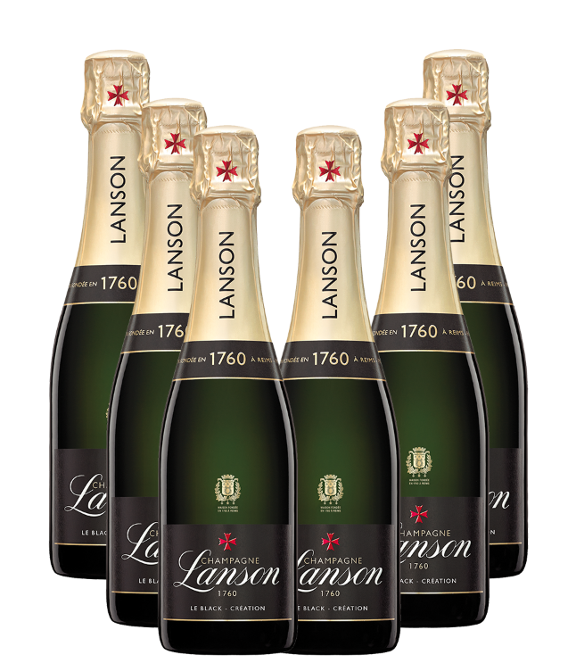 Champagne Lanson Le Black - Création Brut Non-Vintage 375ml (6 bottles)