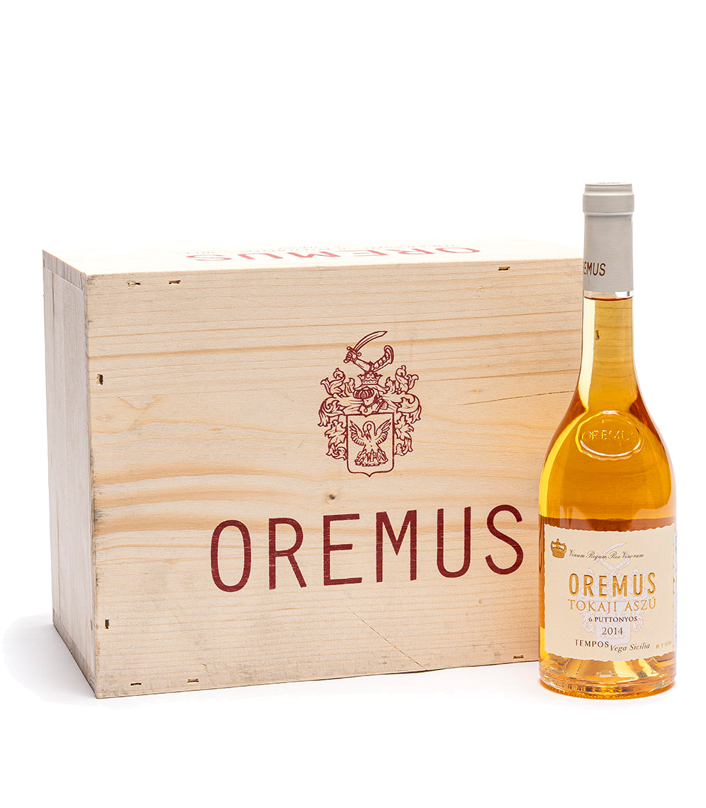 6-bottle wooden case Oremus Tokaji Aszú 6 Putt. 2014 (500ml)