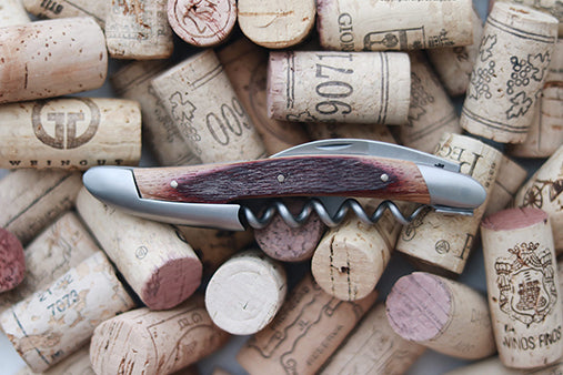 Laguiole corkscrew Barrel oak handle with matt finish