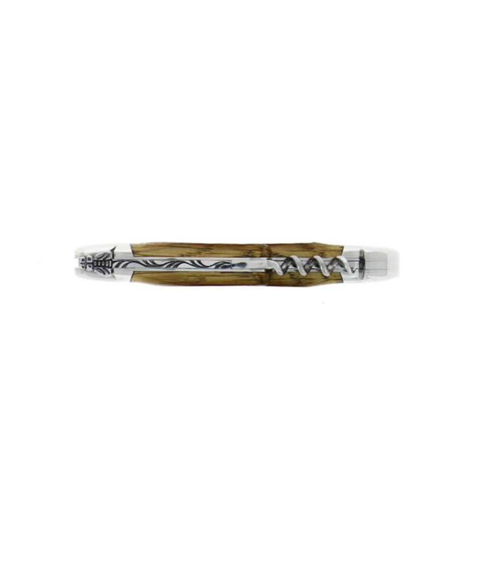 Laguiole Folding Knife Barrel Oak Shiny