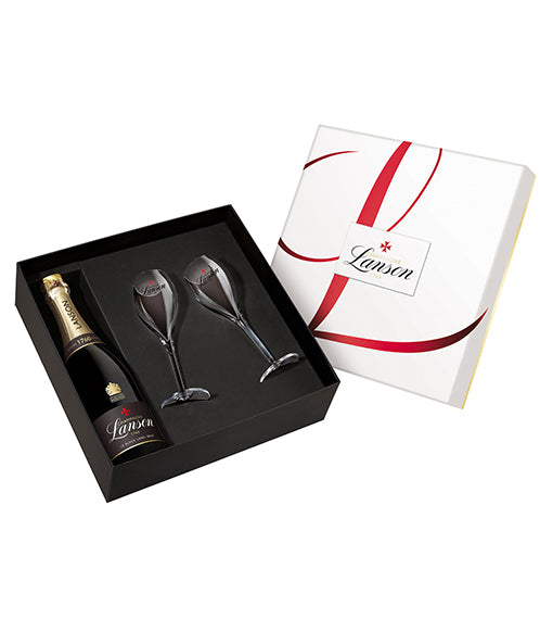 Champagne Lanson Le Black – Création White Box Gift Set