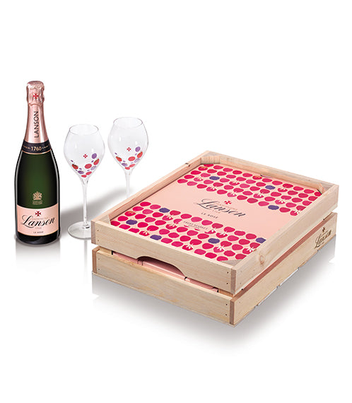 Champagne Lanson Le Rosé fruit market Non-Vintage Gift Set