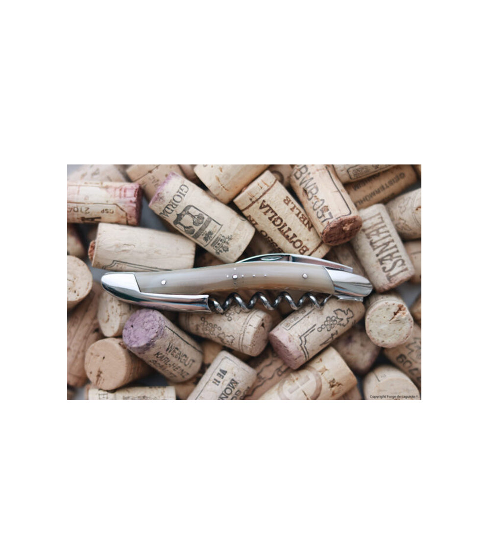 Laguiole Corkscrew Light Horn Shiny